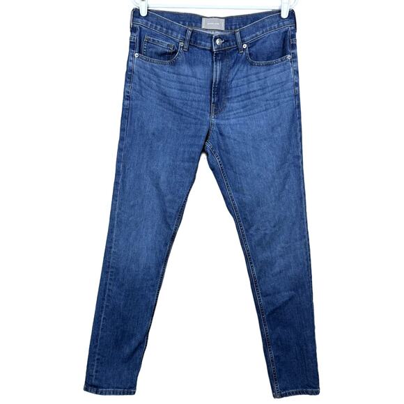 Men's Everlane Blue Slim Mid Rise 5 Pocket Denim Distressed Casual Jeans 32 x 31